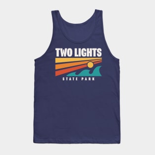 Two Lights State Park Maine Souvenir Lighthouse Tank Top